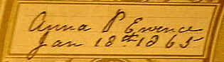 Anna ? Ewence Jan 18th 1865